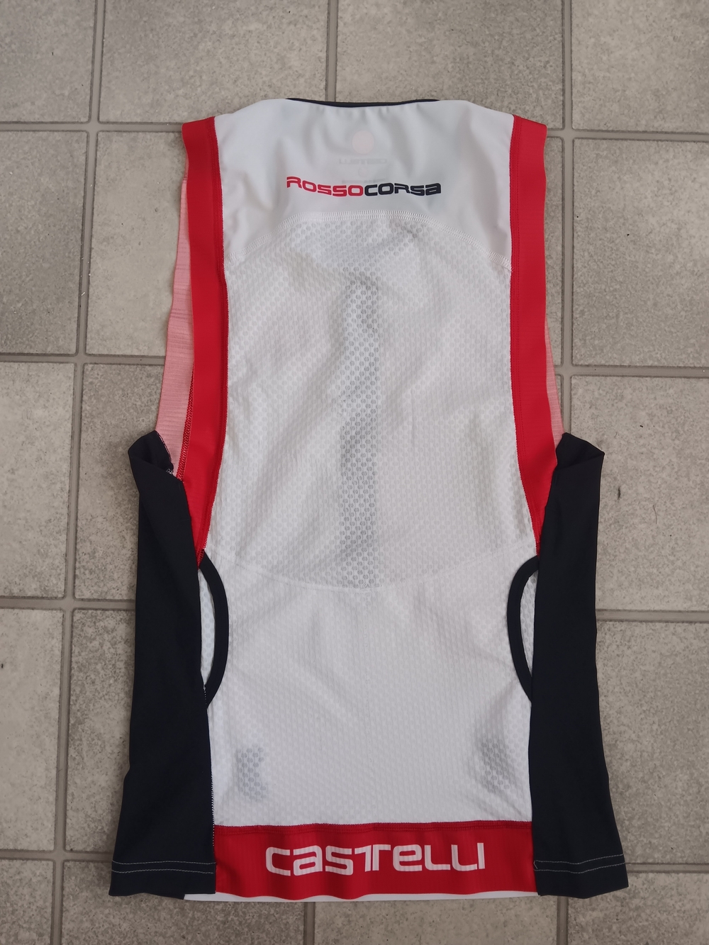 Castelli Rosso Corsa Free Tri Singlet Men’s Size L – Sleeveless Triathlon Top - Picture 2 of 7